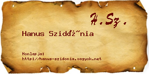 Hanus Szidónia névjegykártya